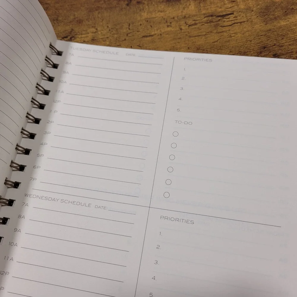 Anecdote Yearly Planner Organizer Unisex 10x8 Green Undated 52 Week Spiral